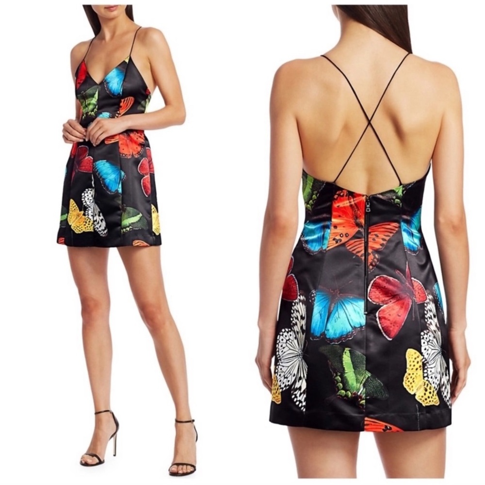 Alice + Olivia size 6 butterfly mini cocktail dress